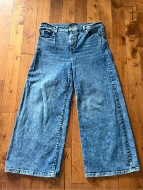 Banana Republic Wide-Leg High Rise Jeans - Denim Blue